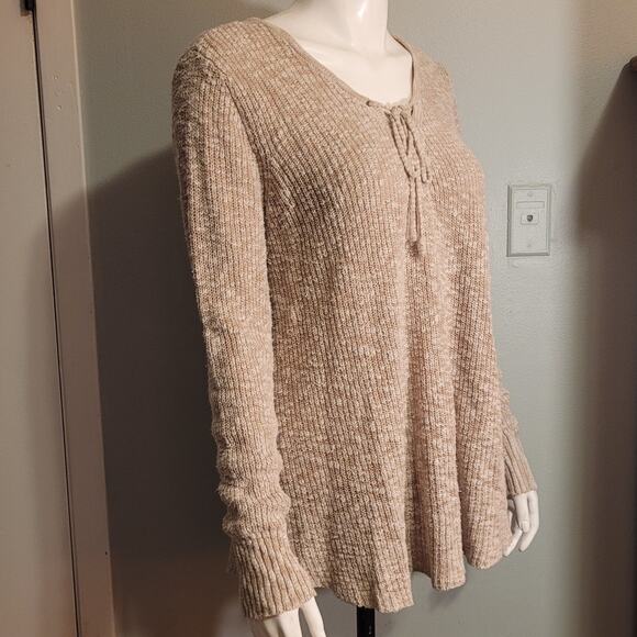 Natural Reflections Oversized Textured Speckled Knit Long Sleeve Sweater Large - Picture 9 of 10